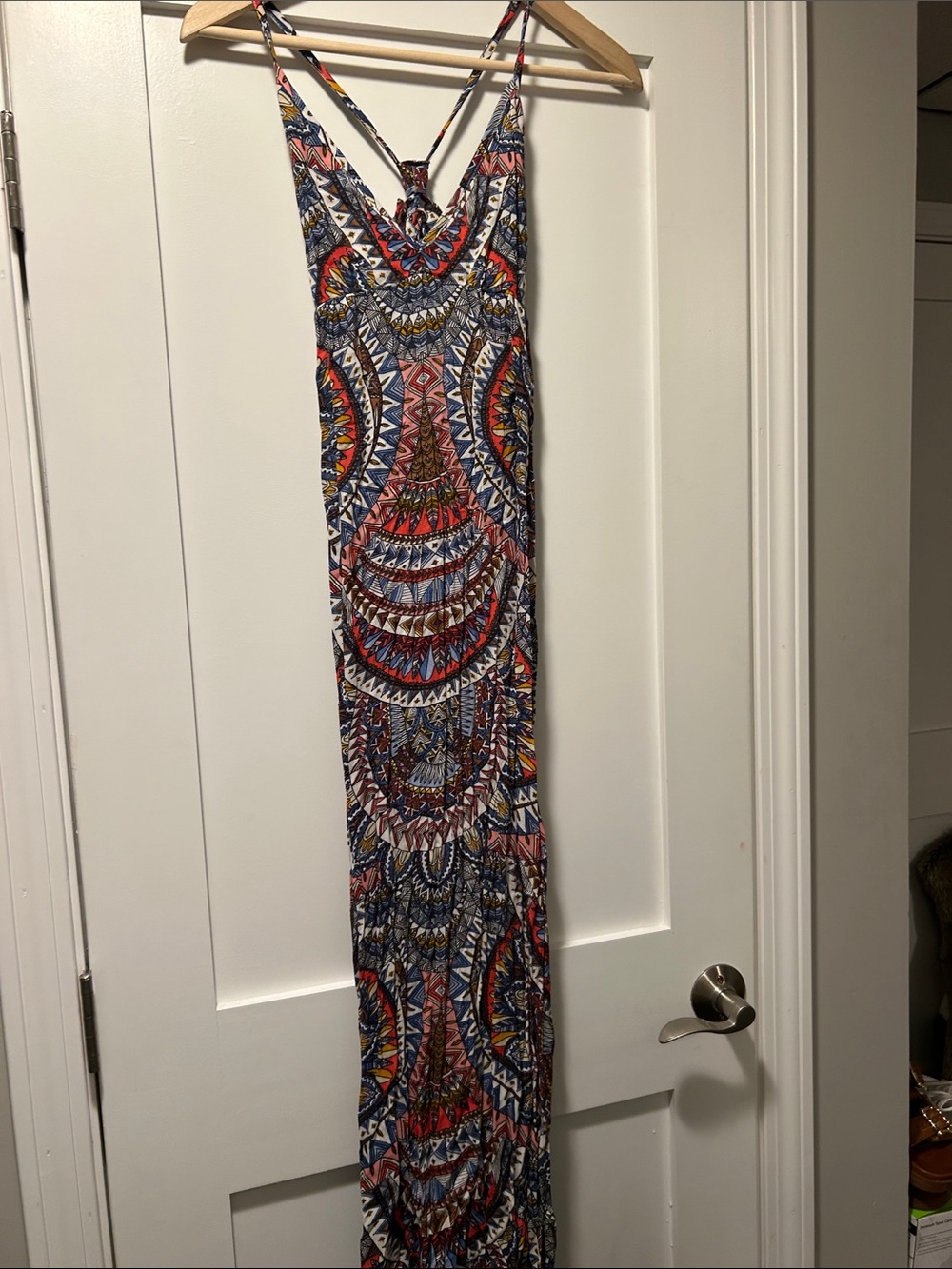 Billabong Strappy Maxi Dress - Blue, Red, Yellow